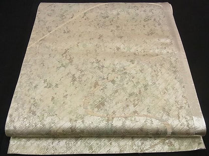 平和屋着物■六通柄袋帯 唐織 流水文 銀糸 引箔 逸品 n-iz1616