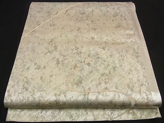 平和屋着物■六通柄袋帯 唐織 流水文 銀糸 引箔 逸品 n-iz1616