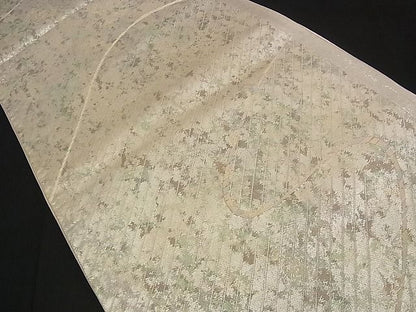 平和屋着物■六通柄袋帯 唐織 流水文 銀糸 引箔 逸品 n-iz1616