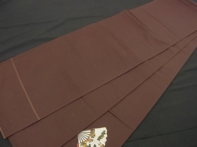 平和屋着物■太鼓柄袋帯 扇面吉祥花鳥文 金糸 逸品 n-iz1642