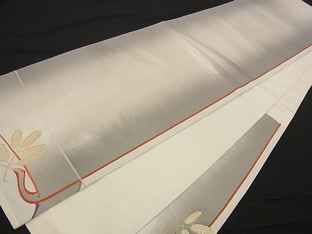 平和屋着物■六通太鼓柄袋帯 唐織 松喰い鶴 金銀糸 逸品 n-iz1648
