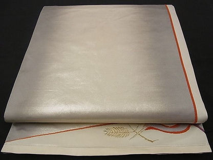 平和屋着物■六通太鼓柄袋帯 唐織 松喰い鶴 金銀糸 逸品 n-iz1648