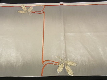 平和屋着物■六通太鼓柄袋帯 唐織 松喰い鶴 金銀糸 逸品 n-iz1648