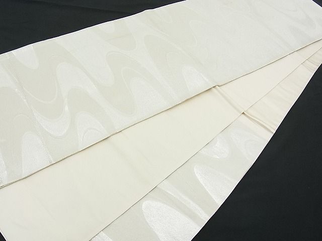 平和屋着物■西陣 六通柄袋帯 流水文 銀糸 逸品 n-je1502