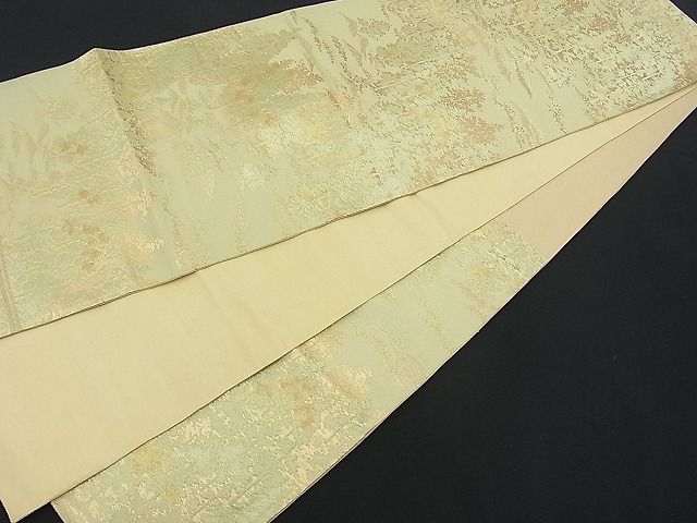 平和屋着物■六通柄袋帯 樹林文 金糸 逸品 n-je1534