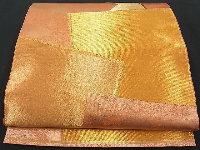 平和屋着物■六通柄袋帯 切嵌文様 金糸 逸品 n-je1543