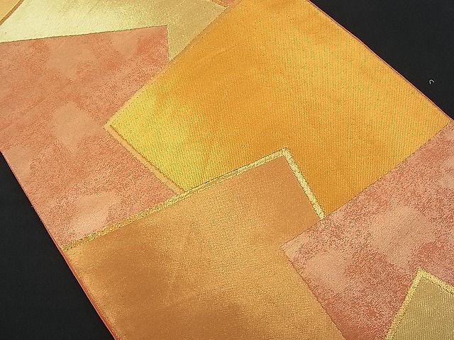 平和屋着物■六通柄袋帯 切嵌文様 金糸 逸品 n-je1543