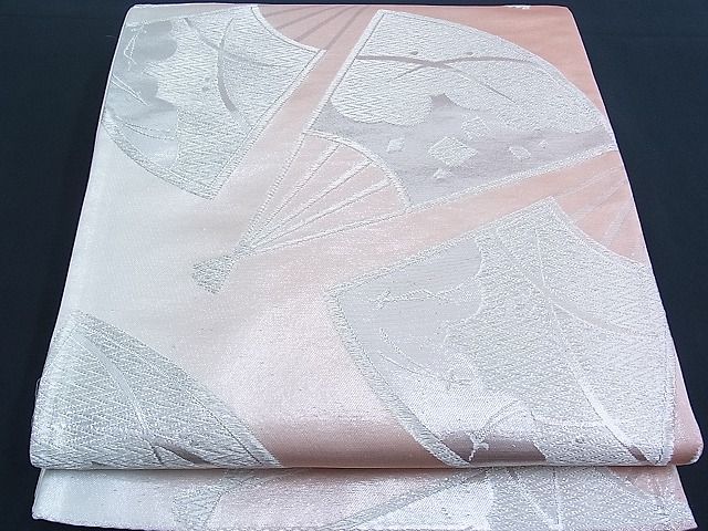平和屋着物■六通柄袋帯 露芝文 銀糸 逸品 n-je1547