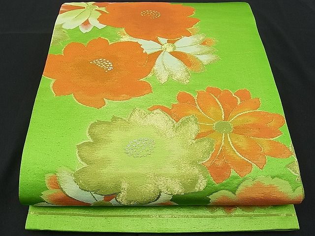平和屋着物■六通柄袋帯 舞花文 金銀糸 逸品 n-je1575