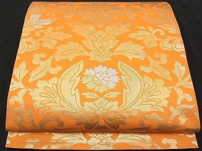 平和屋着物■六通柄袋帯 吉祥花文 金銀糸 逸品 n-je1576