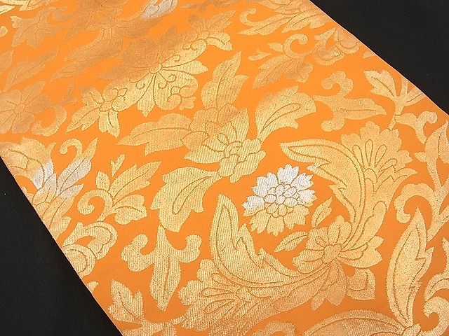 平和屋着物■六通柄袋帯 吉祥花文 金銀糸 逸品 n-je1576