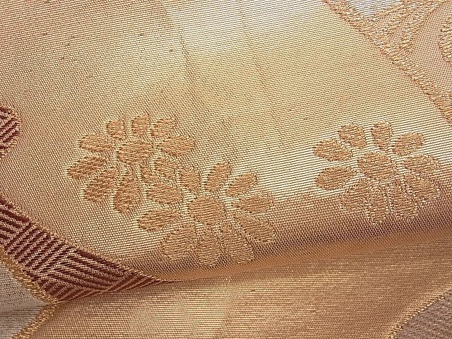 平和屋着物■六通柄袋帯 観世水地紙花文 金糸 逸品 n-je1583