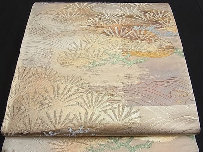 平和屋着物■六通柄袋帯 浜松文 金銀糸 逸品 n-je1591