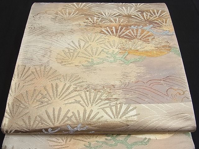 平和屋着物■六通柄袋帯 浜松文 金銀糸 逸品 n-je1591