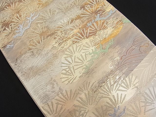 平和屋着物■六通柄袋帯 浜松文 金銀糸 逸品 n-je1591