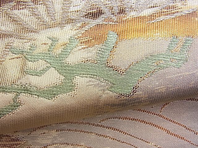 平和屋着物■六通柄袋帯 浜松文 金銀糸 逸品 n-je1591
