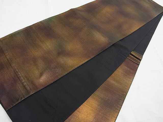 平和屋着物■西陣 六通柄袋帯 霞文 金彩 逸品 n-je1599