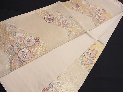 平和屋着物■六通柄袋帯 紹彩錦 錦綾舞蝶文 金糸 逸品 n-je1865