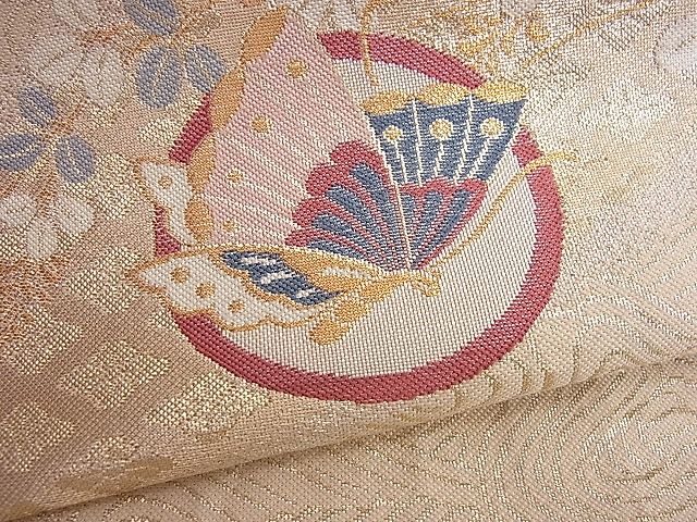 平和屋着物■六通柄袋帯 紹彩錦 錦綾舞蝶文 金糸 逸品 n-je1865