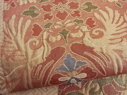 平和屋着物■佐賀錦 六通柄袋帯 ふくれ織 鳳凰色紙重ね花文 金糸 逸品 n-je1919