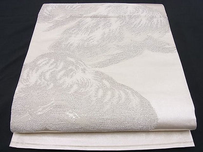 平和屋着物■六通柄袋帯 松 銀糸 逸品 n-je2398