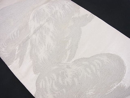 平和屋着物■六通柄袋帯 松 銀糸 逸品 n-je2398