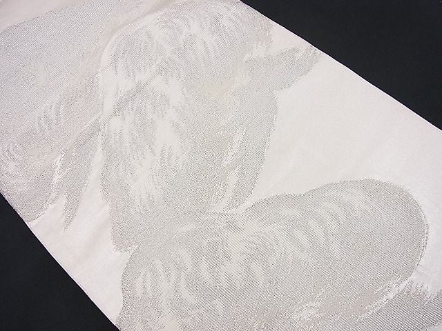 平和屋着物■六通柄袋帯 松 銀糸 逸品 n-je2398