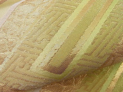 平和屋着物■六通柄袋帯 唐織 檜垣文様 金糸 逸品 n-je2410