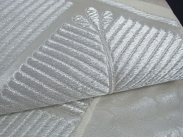 平和屋着物■六通柄袋帯 若松菱文 銀糸 逸品 ju1425