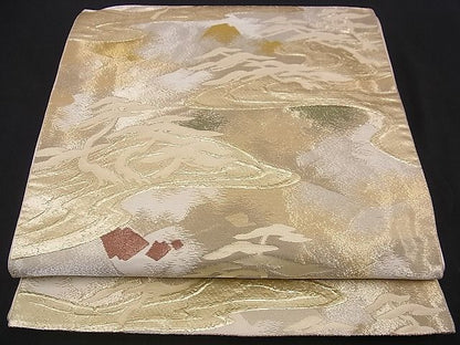 平和屋着物■六通柄袋帯 浜松文 金銀糸 逸品 n-jx0066