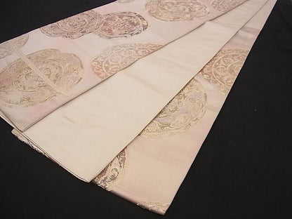 平和屋着物■六通柄袋帯 花丸文 金糸 逸品 n-jx0073