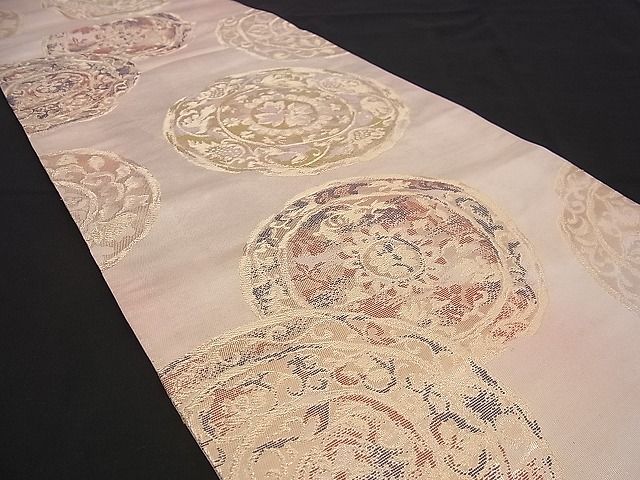 平和屋着物■六通柄袋帯 花丸文 金糸 逸品 n-jx0073
