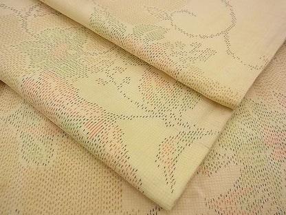 平和屋着物■上質な紬　一松花唐草文　逸品　n-jx0203