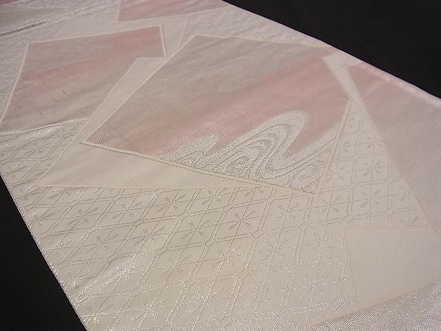 平和屋着物■六通柄袋帯 唐織 色紙重ね流水吉祥文 本銀 二重箔 逸品 n-jx0359