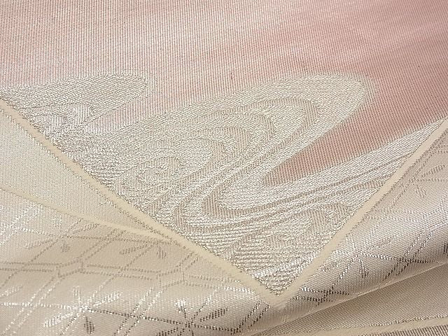 平和屋着物■六通柄袋帯 唐織 色紙重ね流水吉祥文 本銀 二重箔 逸品 n-jx0359