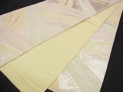 平和屋着物■六通柄袋帯 ふくれ織 吉祥文 銀糸 逸品 n-jx0424