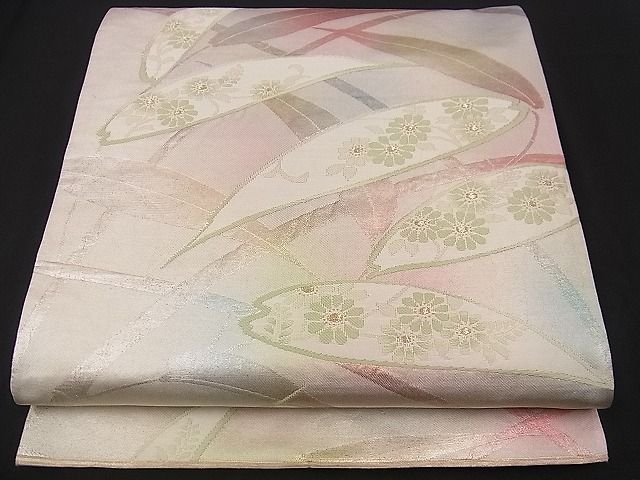 平和屋着物■六通柄袋帯 唐織 薄花文 金糸 逸品 n-jx0435