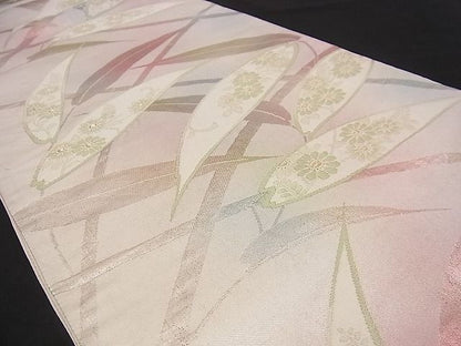 平和屋着物■六通柄袋帯 唐織 薄花文 金糸 逸品 n-jx0435