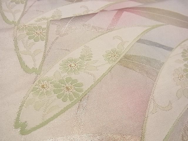 平和屋着物■六通柄袋帯 唐織 薄花文 金糸 逸品 n-jx0435