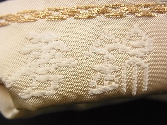 平和屋着物■六通柄袋帯 唐織 色紙重文 金糸 逸品 n-jx0442
