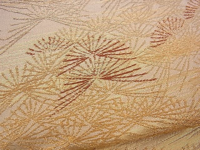 平和屋着物■六通柄袋帯 若松葉文 金銀糸 逸品 n-jx0445