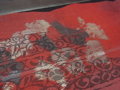 平和屋着物■六通柄袋帯 遠山吉祥芝草文 金銀糸 逸品 n-jx0451