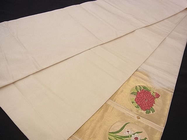 平和屋着物■太鼓柄袋帯 唐織 菱天井花丸文 金糸 逸品 n-jx0454