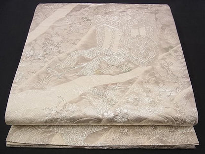 平和屋着物■六通柄袋帯 ふくれ織 古京錦 二重引箔 逸品 n-jx0458