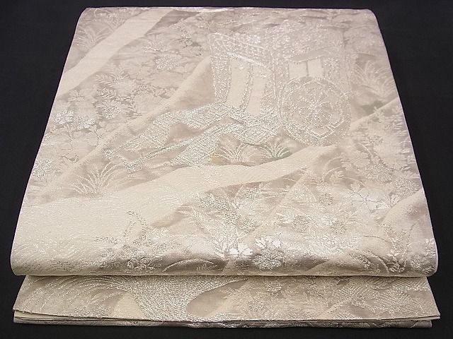 平和屋着物■六通柄袋帯 ふくれ織 古京錦 二重引箔 逸品 n-jx0458