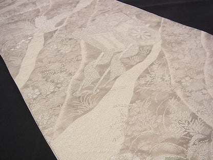 平和屋着物■六通柄袋帯 ふくれ織 古京錦 二重引箔 逸品 n-jx0458
