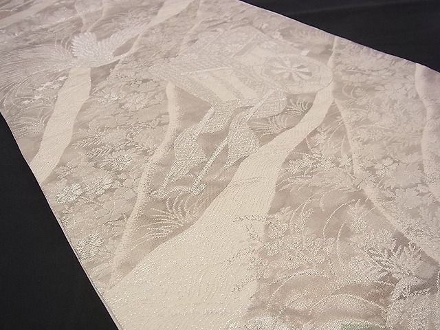 平和屋着物■六通柄袋帯 ふくれ織 古京錦 二重引箔 逸品 n-jx0458