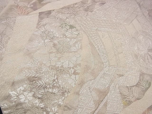 平和屋着物■六通柄袋帯 ふくれ織 古京錦 二重引箔 逸品 n-jx0458