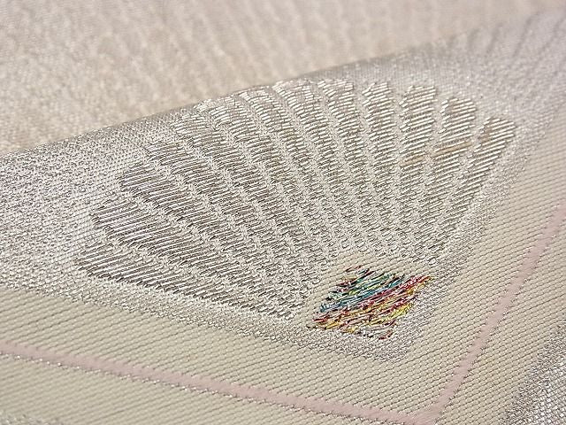 平和屋着物■六通柄袋帯 菊亀甲文 銀糸 逸品 n-jx0465