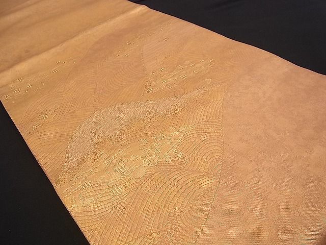 平和屋着物■六通太鼓柄袋帯 立波遠山箔散らし 金糸 引箔 逸品 n-jx0472